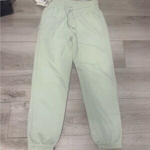NWT Aritzia TNA Light Green Cozy Fleece Pants